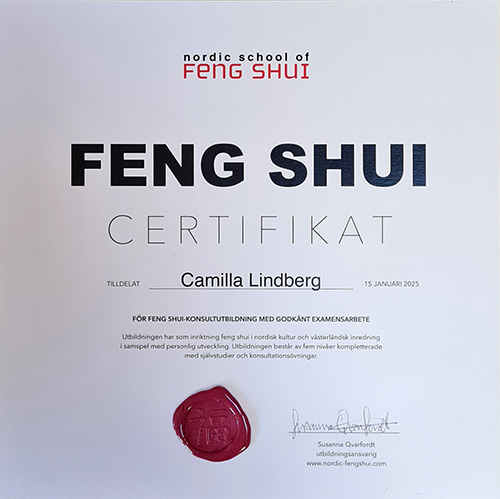 Camilla Lindberg, Certifierad Feng Shui Konsult, Feng Shui, Fengshuikonsult